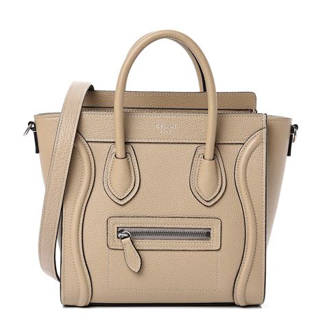 celine luggage dune|Nano Luggage bag in drummed calfskin .